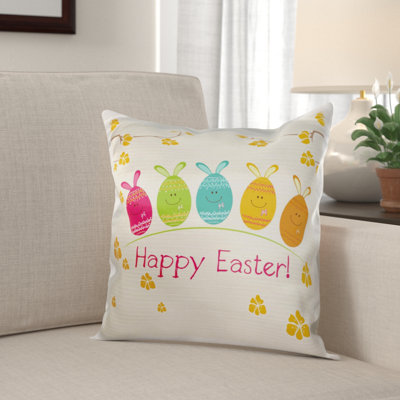 Alcorn Happy Easter Throw Pillow The Alcorn Happy Easter Throw Pillow The